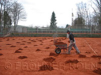 Abtransport von abgetragenem altem Sand
