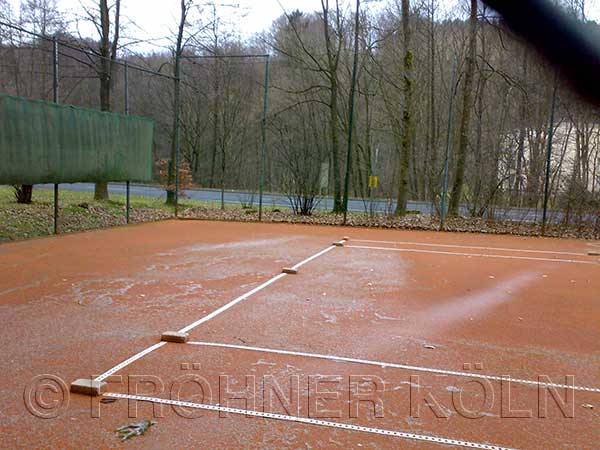 Tennisplatz mit Frost 1